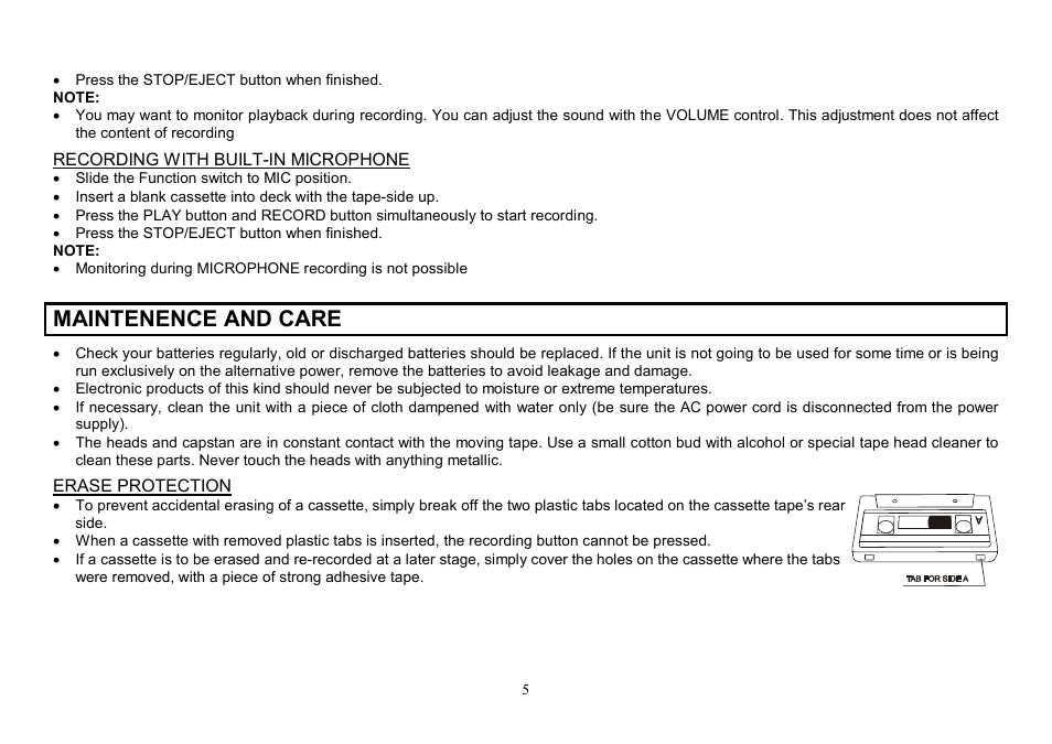 Maintenence and care | Hyundai H-1205 User Manual | Page 5 / 11