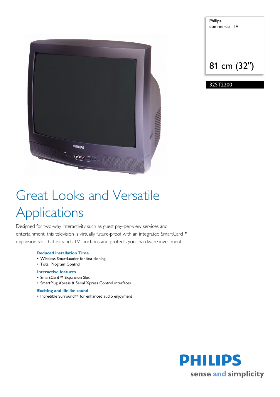 Philips 32ST2200-27 User Manual | 2 pages