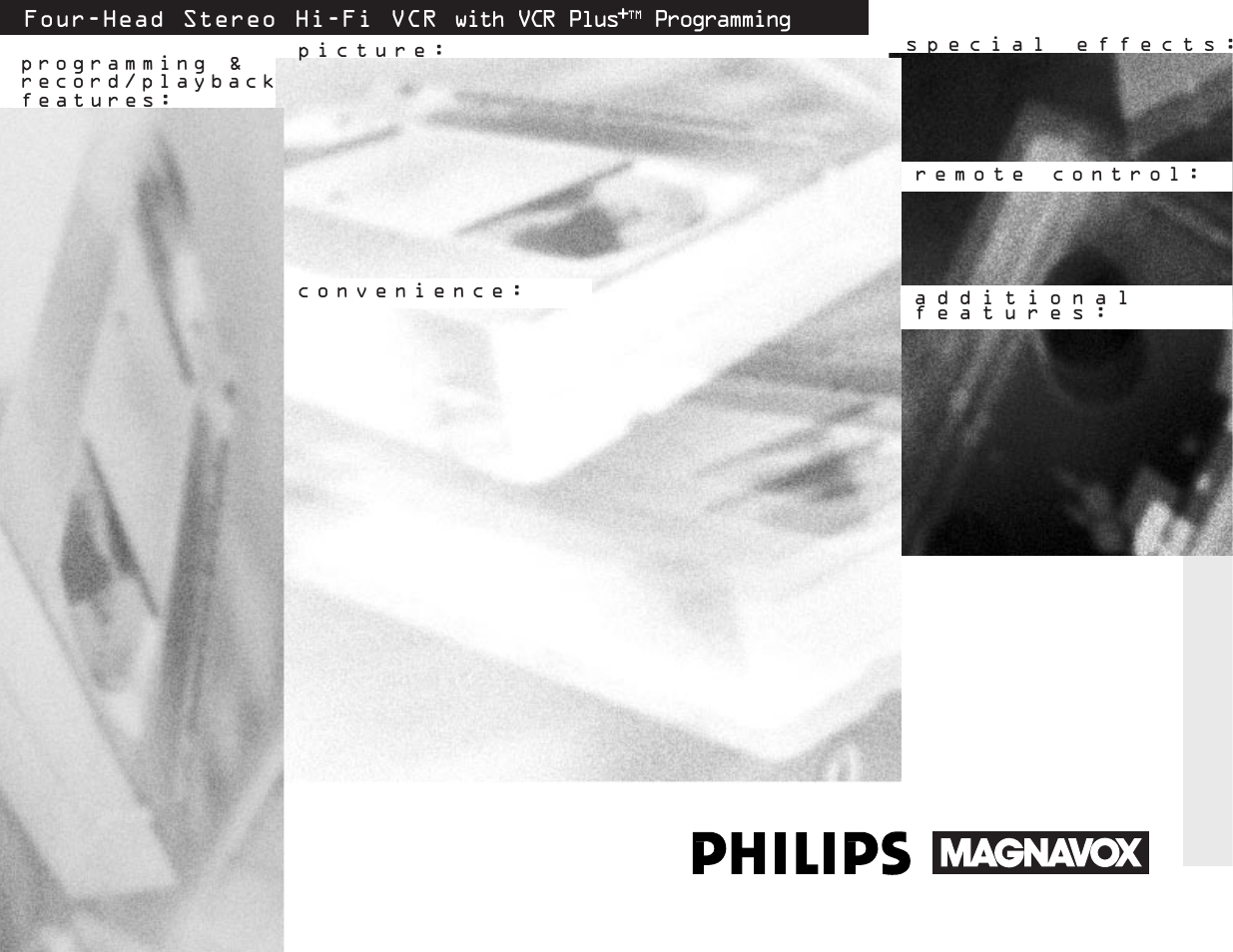 Vrx262at, Four-head stereo hi-fi vcr with vcr plus, Programming | Philips VRX262AT User Manual | Page 2 / 2