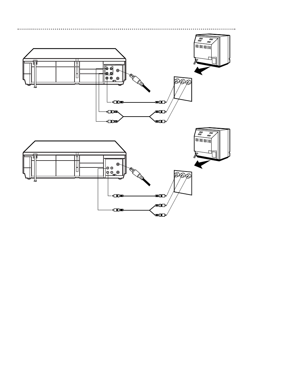 10 hookups with a stereo tv | Philips VR601BMG99 User Manual | Page 10 / 48