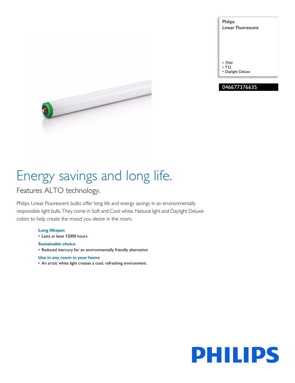 Philips 046677376635 User Manual | 2 pages