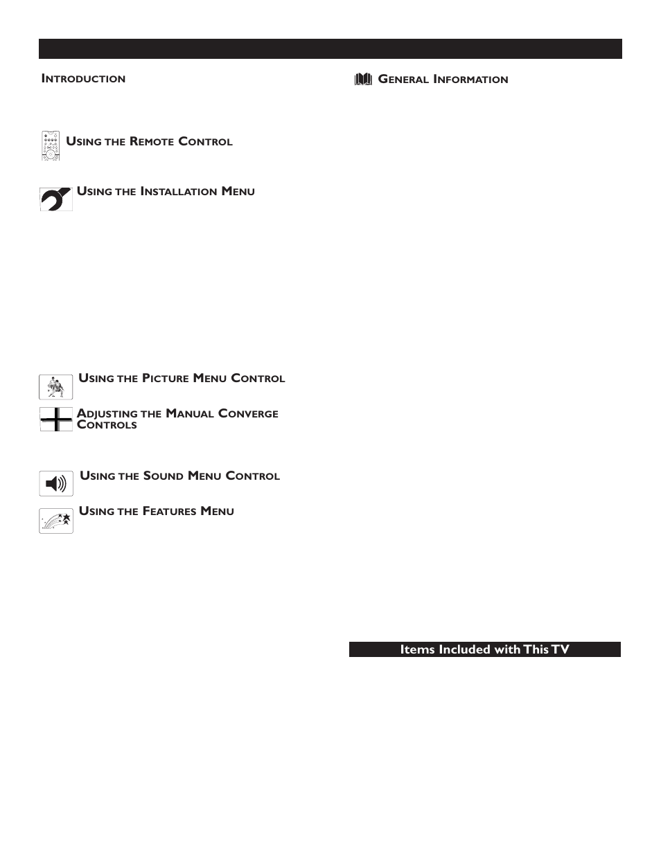 Ontents items included with this tv | Philips 51PP9100D-37B User Manual | Page 4 / 39