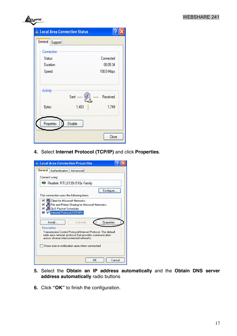 Atlantis Land WebShare 241 ROUTER ADSL2+ A02-RA241 User Manual | Page 23 / 82