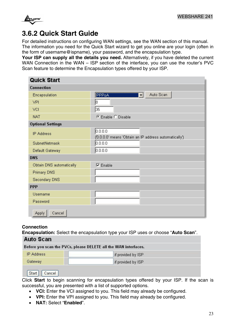 2 quick start guide | Atlantis Land WebShare 241 ROUTER ADSL2+ A02-RA241 User Manual | Page 29 / 82