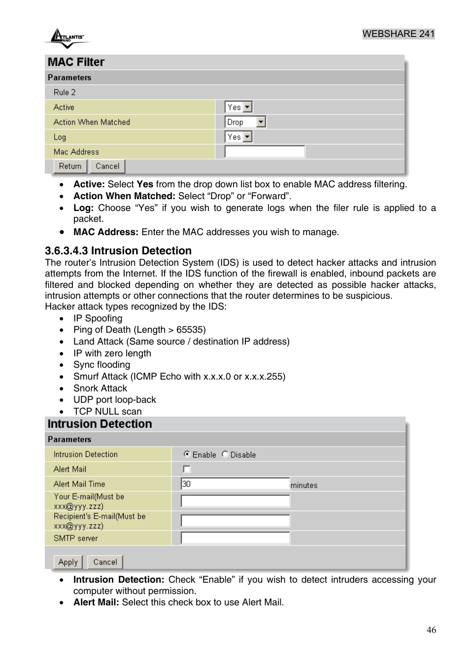 Atlantis Land WebShare 241 ROUTER ADSL2+ A02-RA241 User Manual | Page 52 / 82