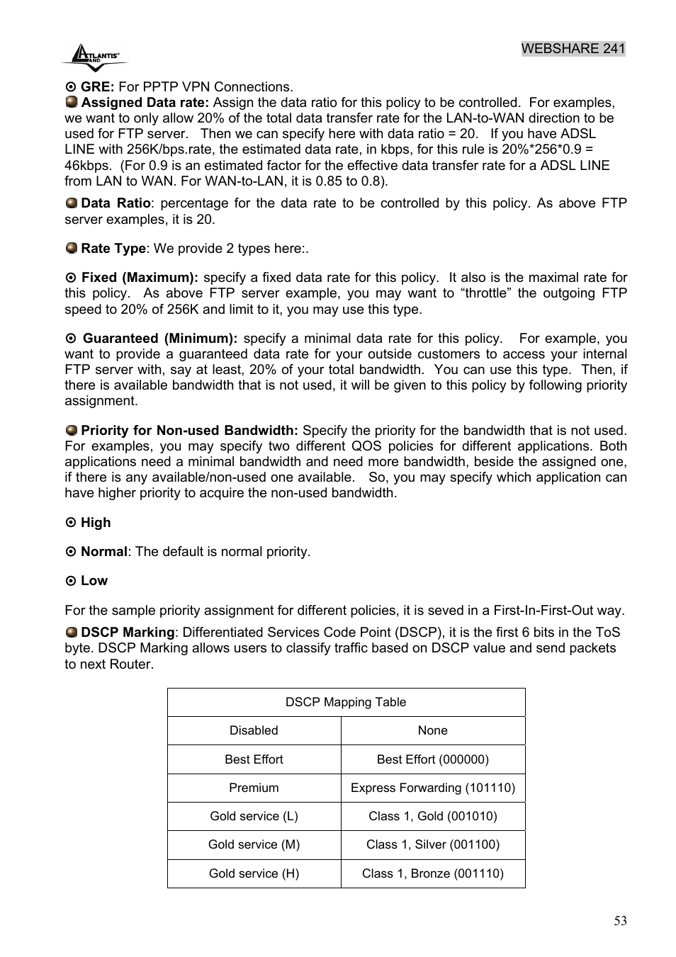 Atlantis Land WebShare 241 ROUTER ADSL2+ A02-RA241 User Manual | Page 59 / 82