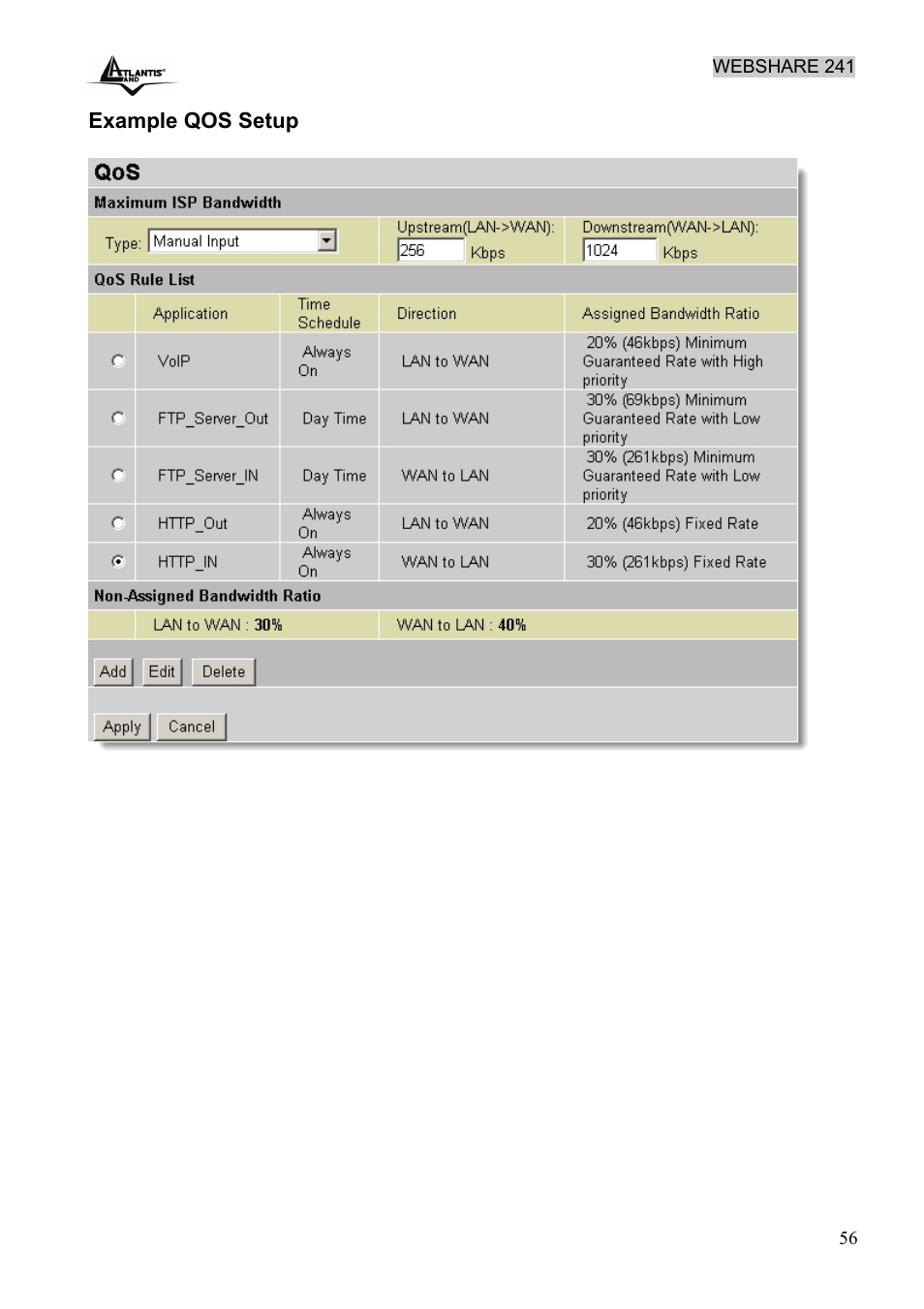 Atlantis Land WebShare 241 ROUTER ADSL2+ A02-RA241 User Manual | Page 62 / 82