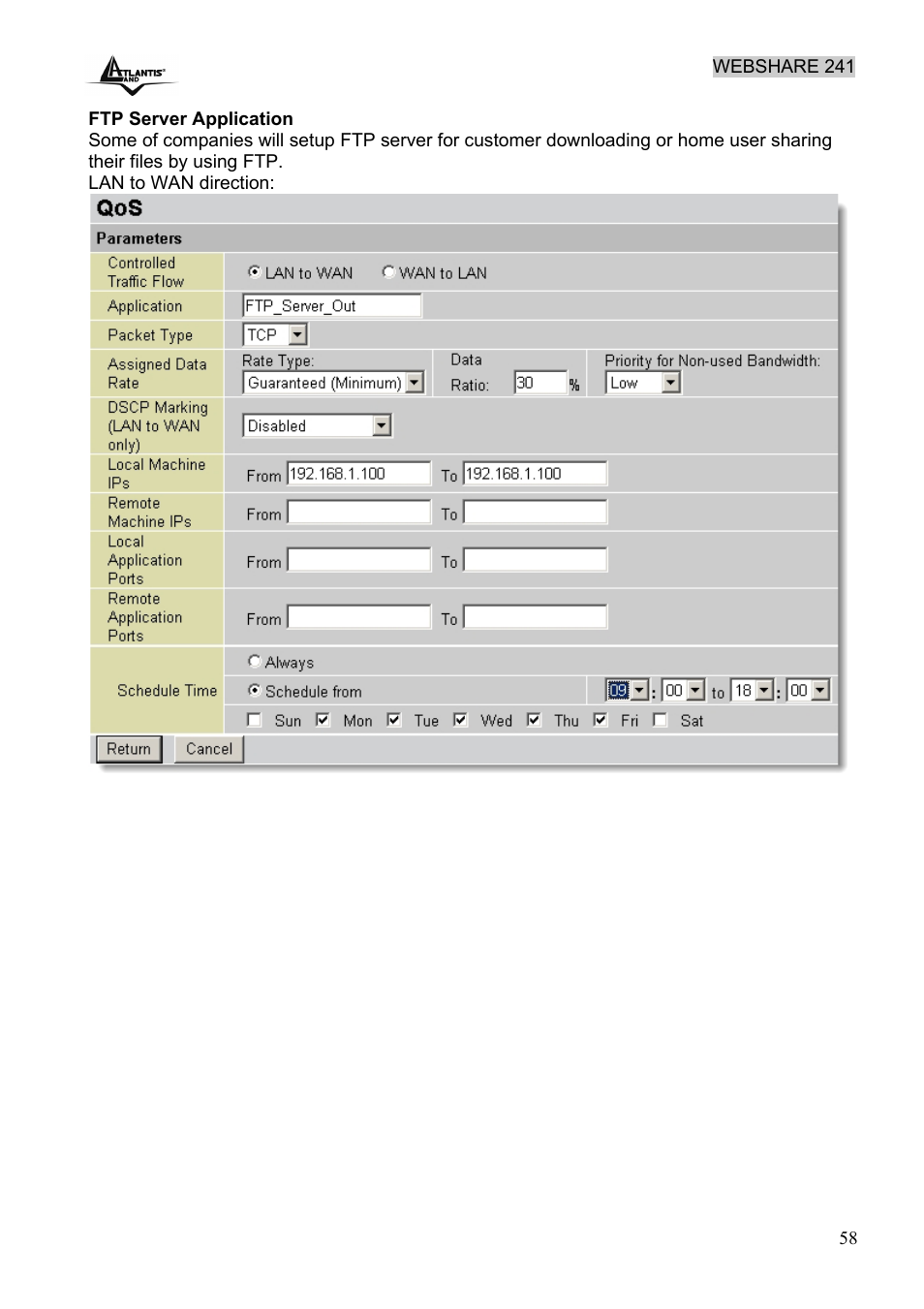 Atlantis Land WebShare 241 ROUTER ADSL2+ A02-RA241 User Manual | Page 64 / 82