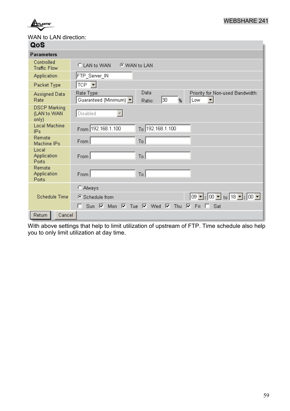 Atlantis Land WebShare 241 ROUTER ADSL2+ A02-RA241 User Manual | Page 65 / 82