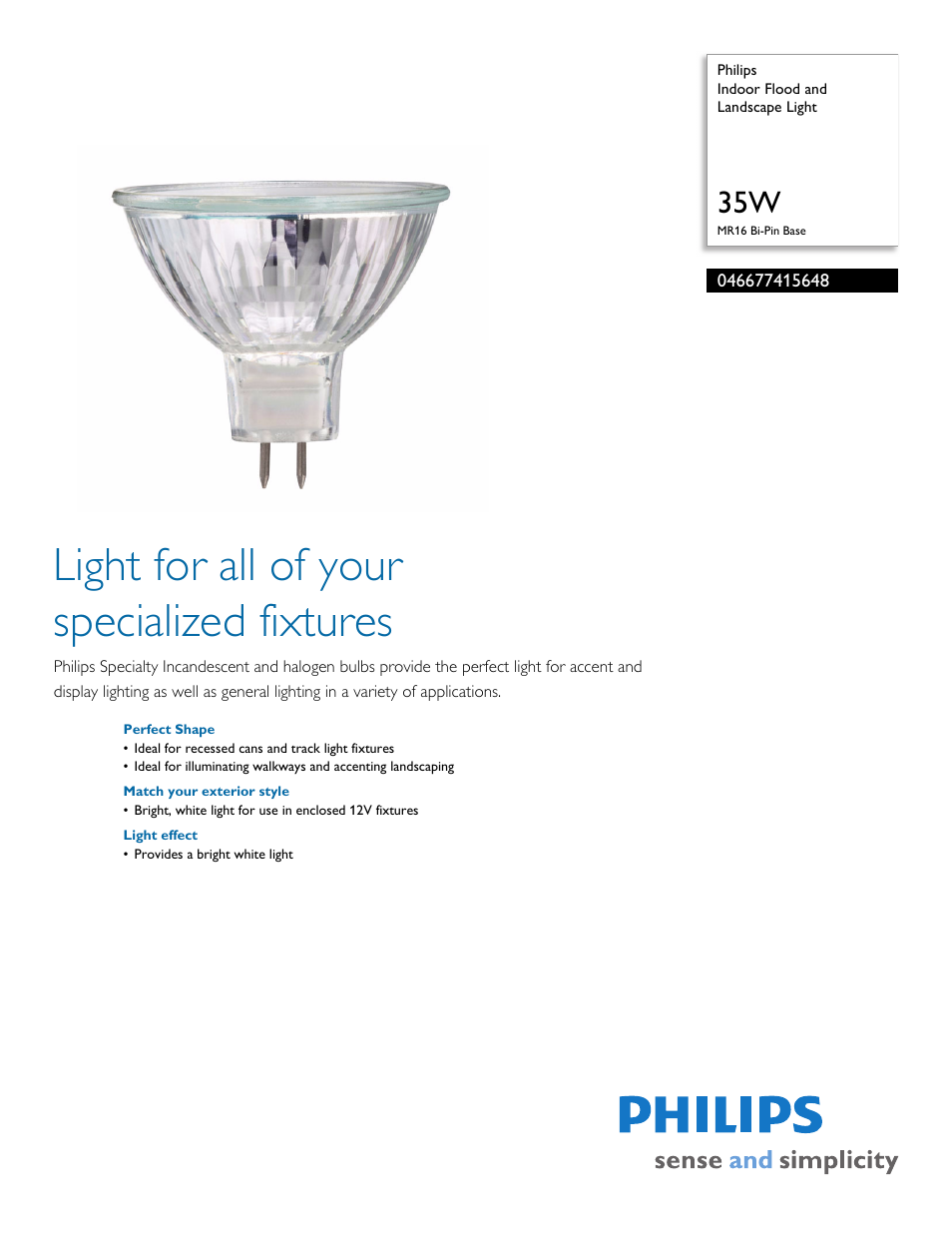 Philips 046677415648 User Manual | 2 pages