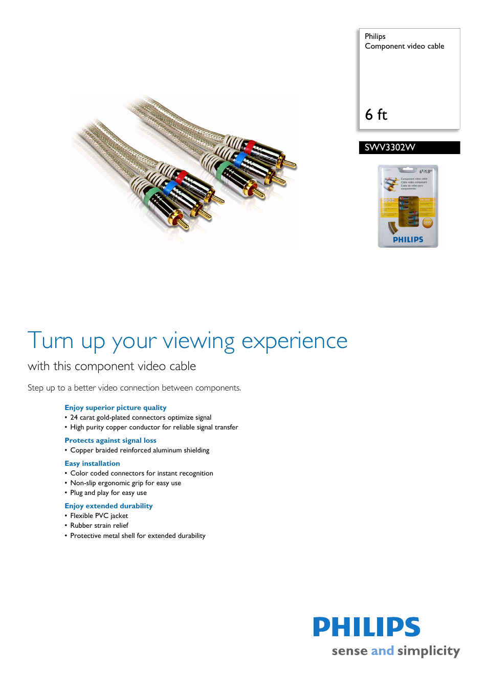 Philips SWV3302W-27 User Manual | 2 pages