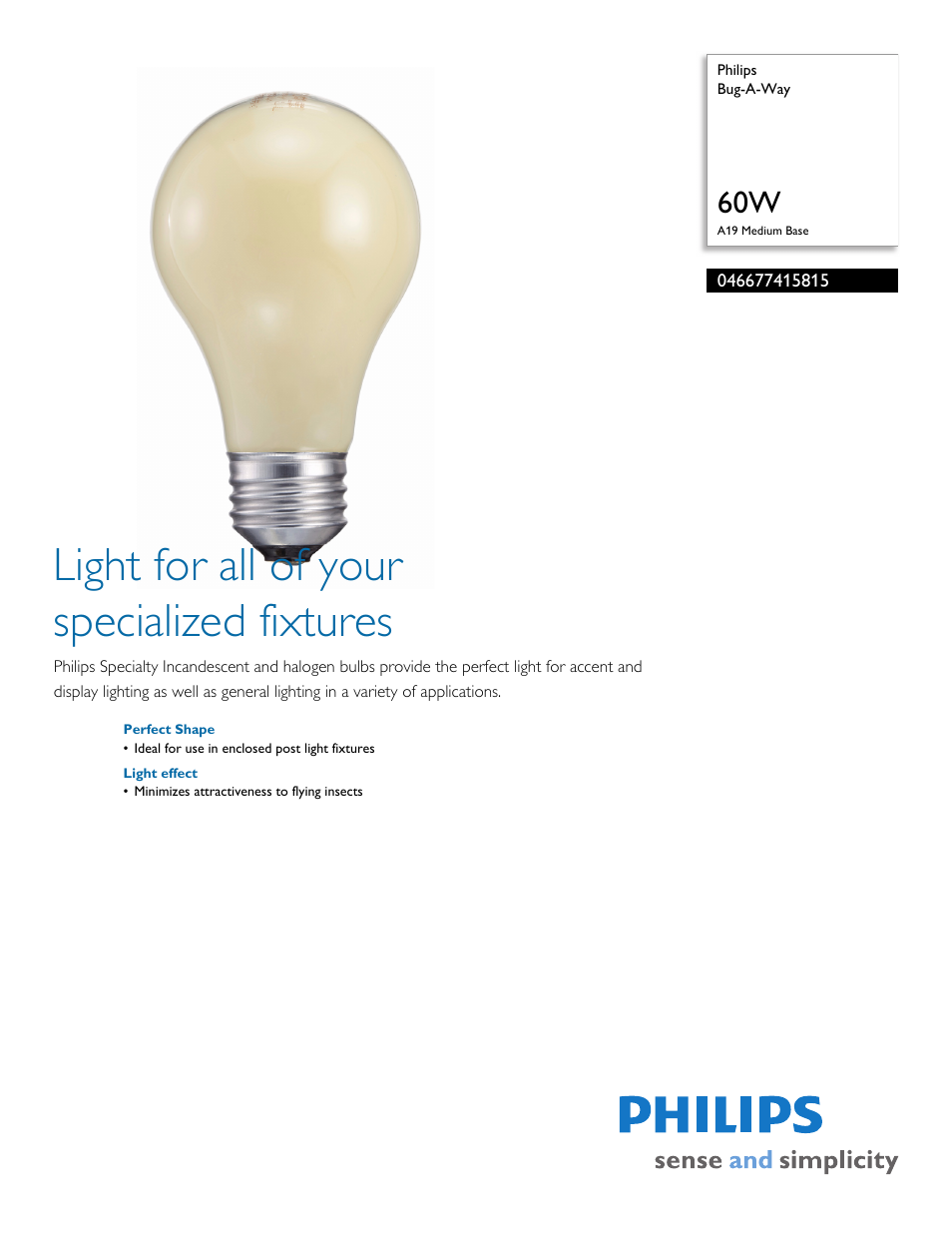 Philips 046677415815 User Manual | 2 pages