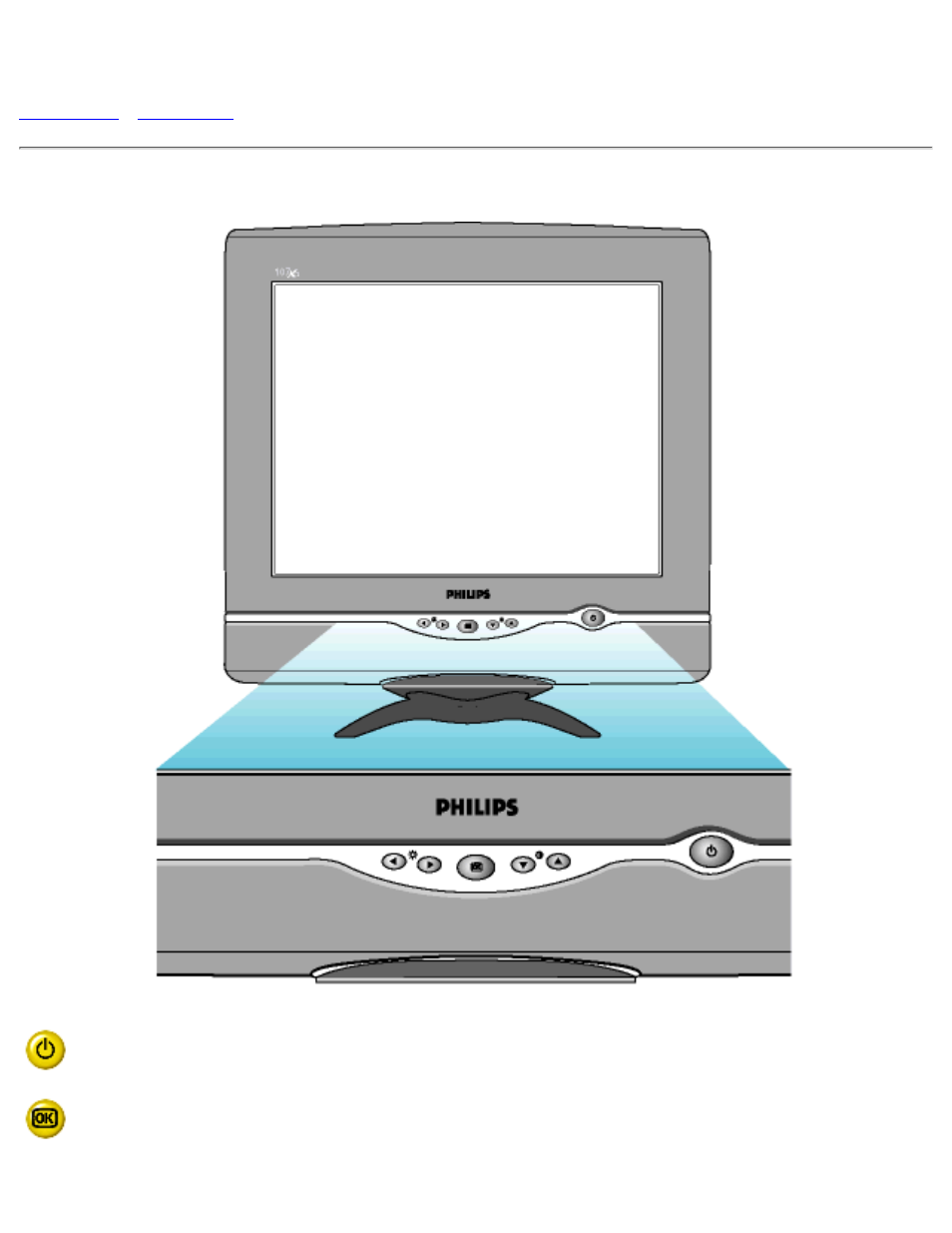 Installing your monitor, Front view, Rear view | Philips 107X437498 User Manual | Page 14 / 104