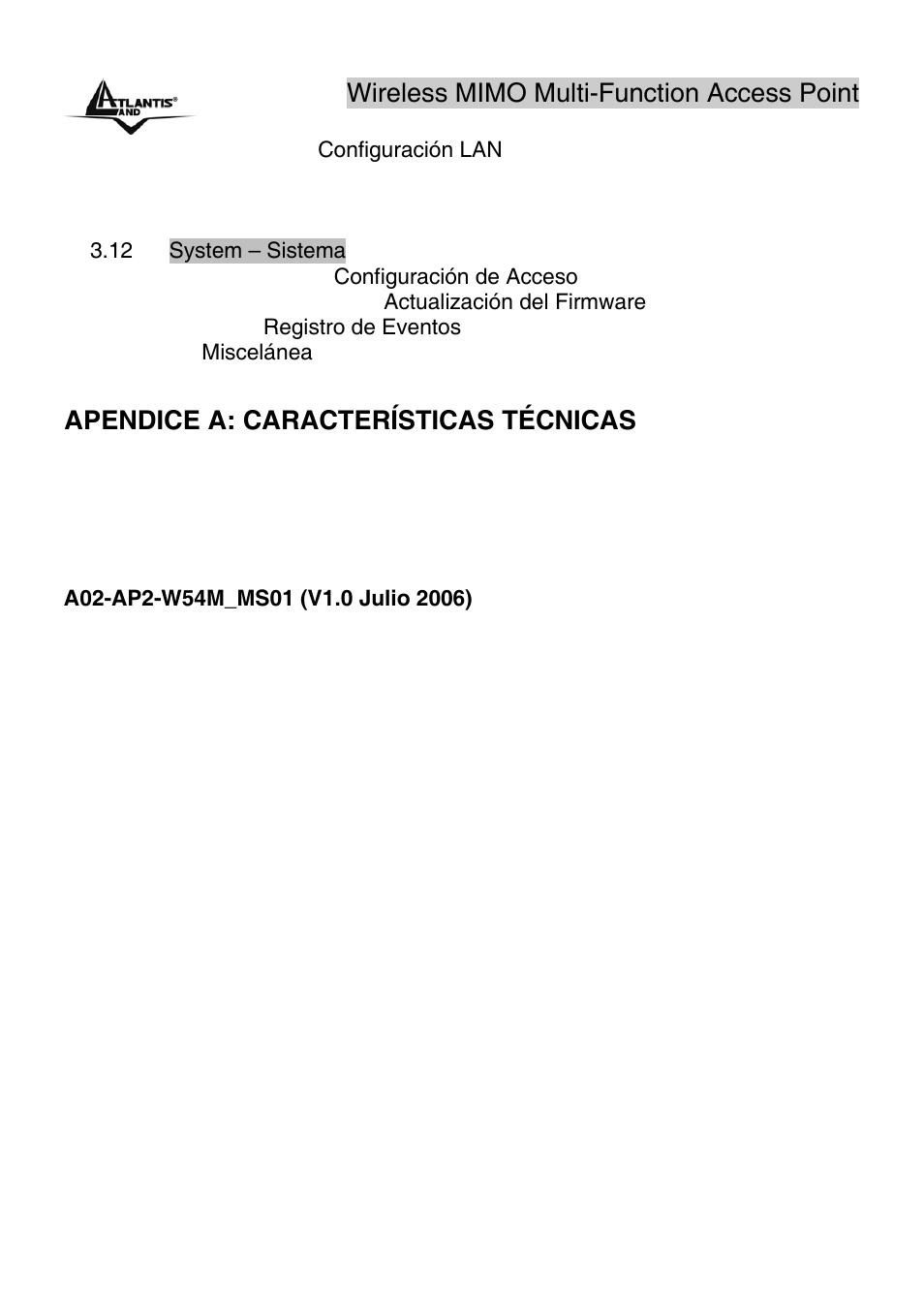 Atlantis Land A02-AP2-W54M_MS01 User Manual | Page 3 / 60