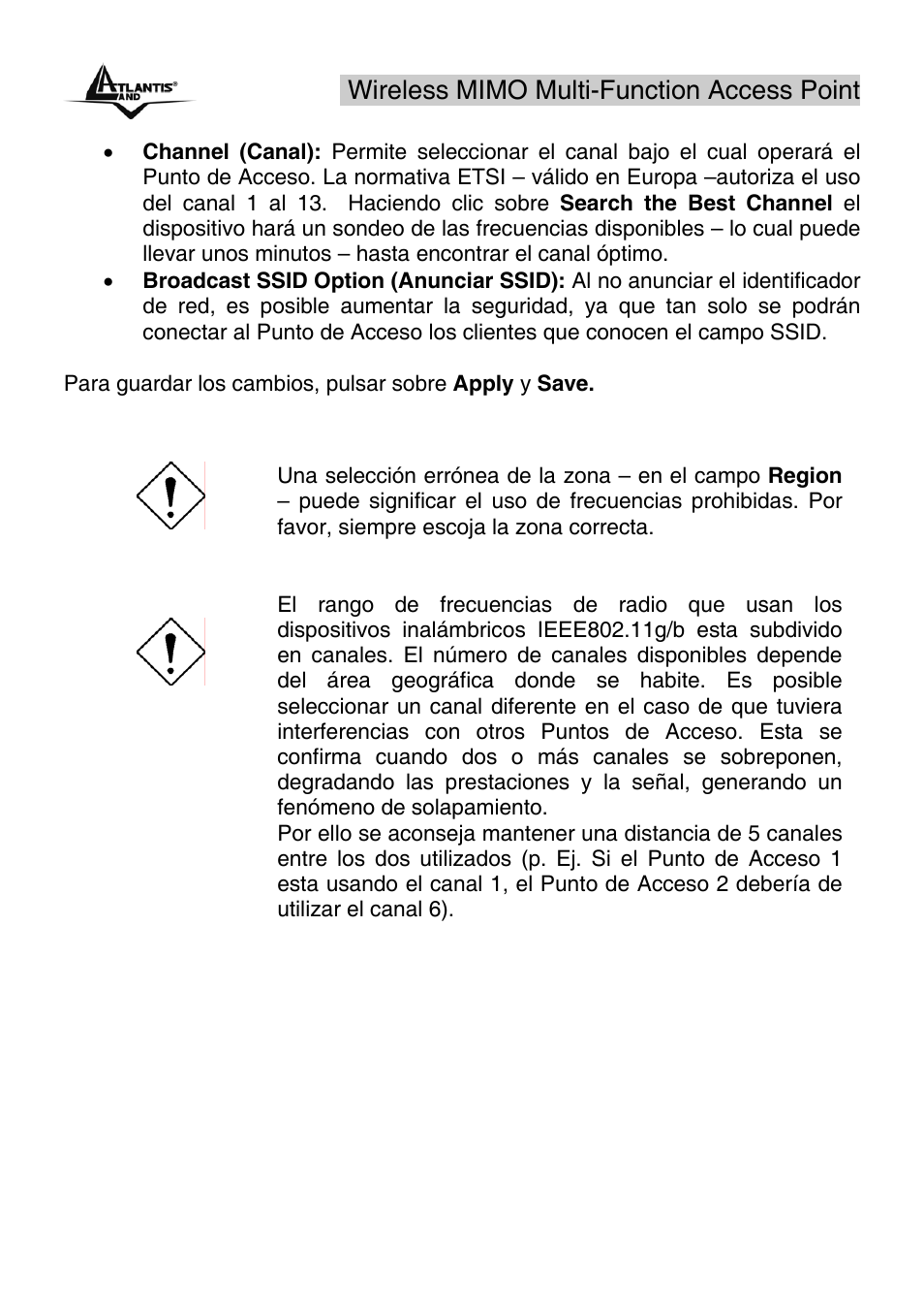 Wireless mimo multi-function access point | Atlantis Land A02-AP2-W54M_MS01 User Manual | Page 39 / 60