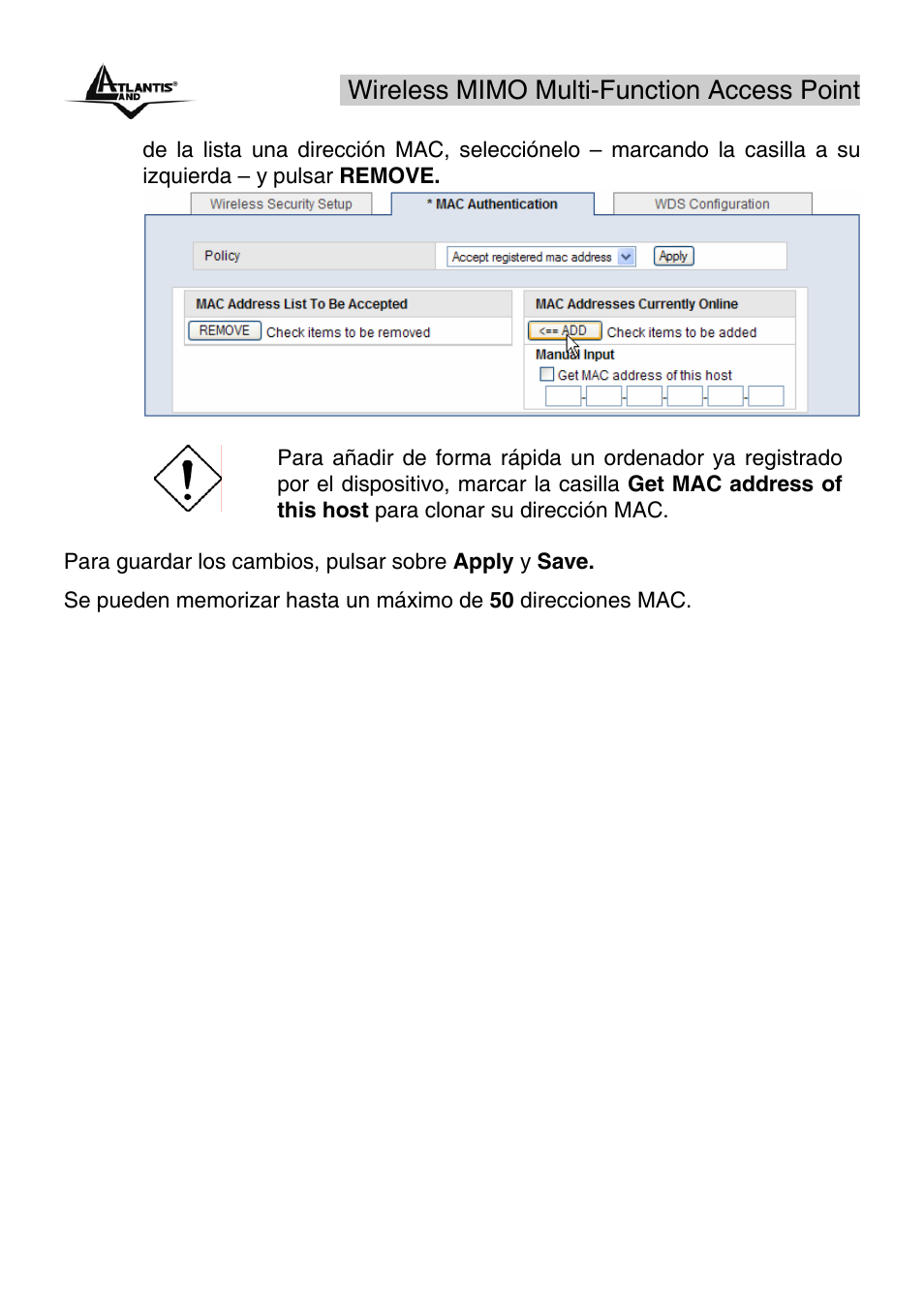 Wireless mimo multi-function access point | Atlantis Land A02-AP2-W54M_MS01 User Manual | Page 43 / 60