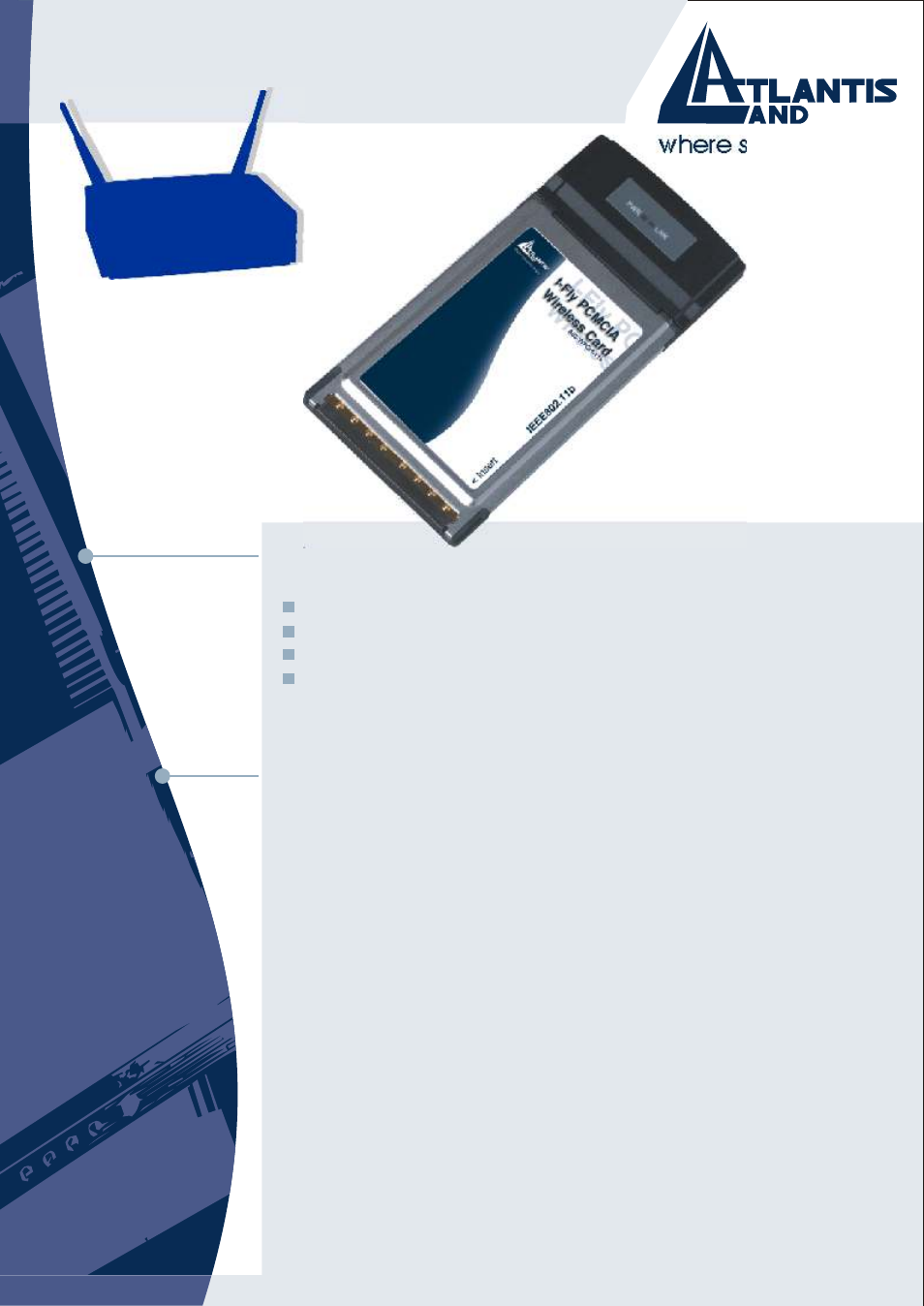 Atlantis Land I-Fly PCMCIA Wireless Card A02-WPCM-11B User Manual | 2 pages