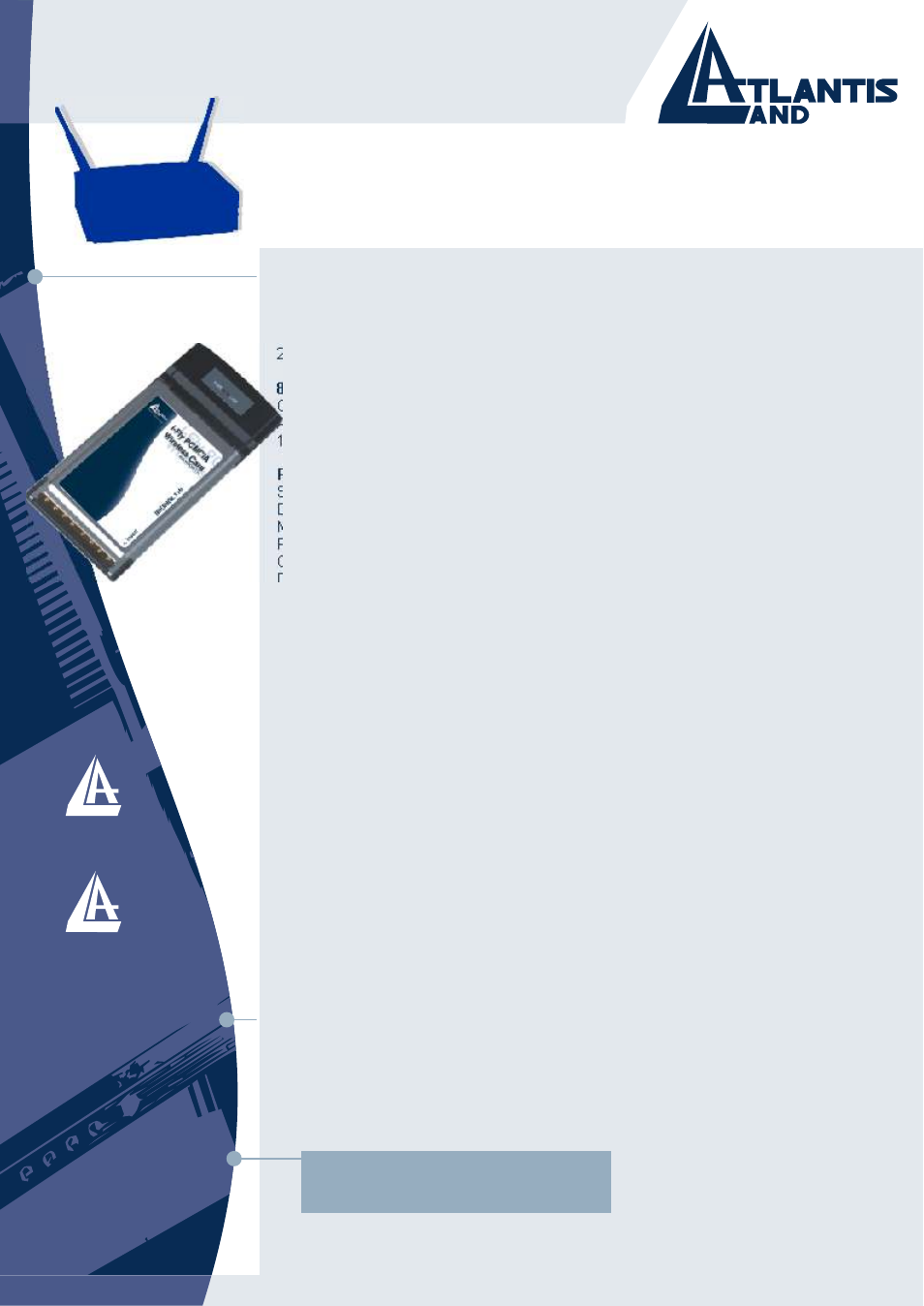 I-fly pcmcia wireless card, Where solutions begin, A02-wpcm-11b wireless | Technical features, Warranty 3 years “on site | Atlantis Land I-Fly PCMCIA Wireless Card A02-WPCM-11B User Manual | Page 2 / 2