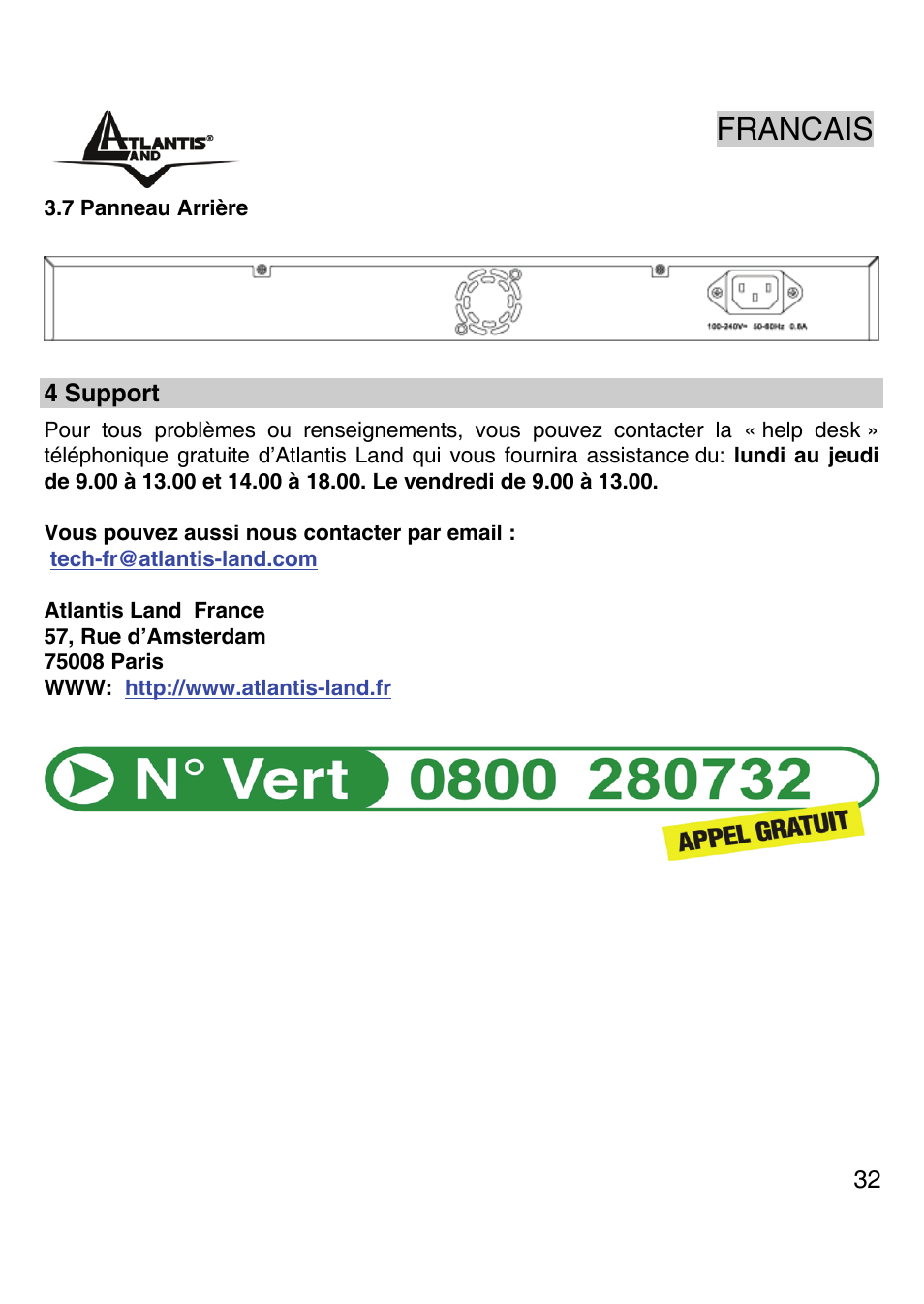 Francais | Atlantis Land A02-G16 User Manual | Page 31 / 42