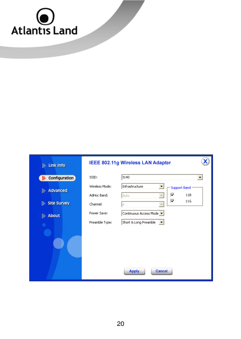 Atlantis Land NETFLY PCI 54 User Manual | Page 20 / 31