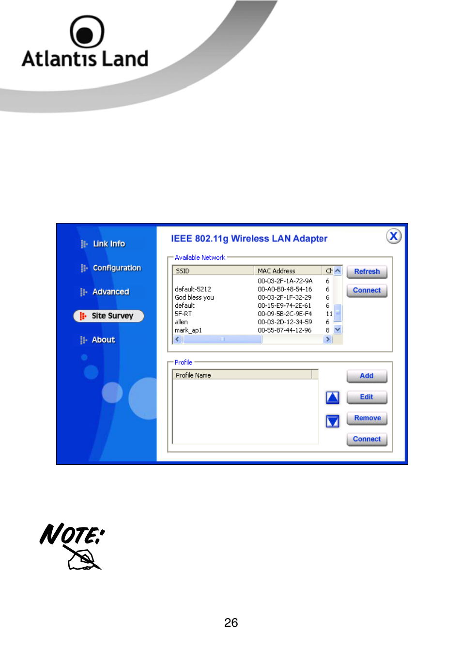 Atlantis Land NETFLY PCI 54 User Manual | Page 26 / 31