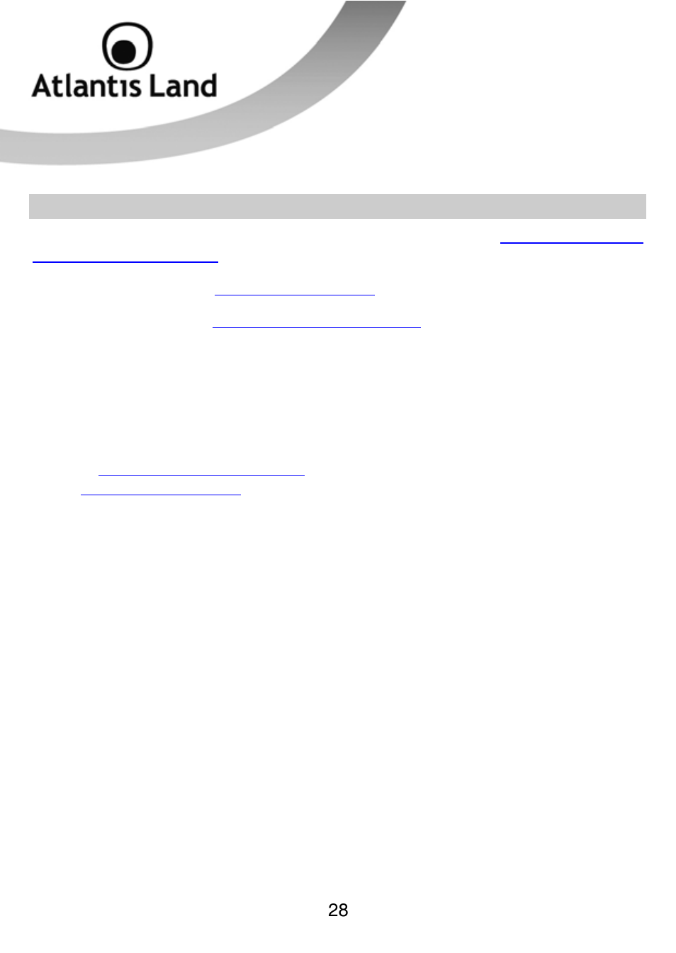 Support | Atlantis Land NETFLY PCI 54 User Manual | Page 28 / 31