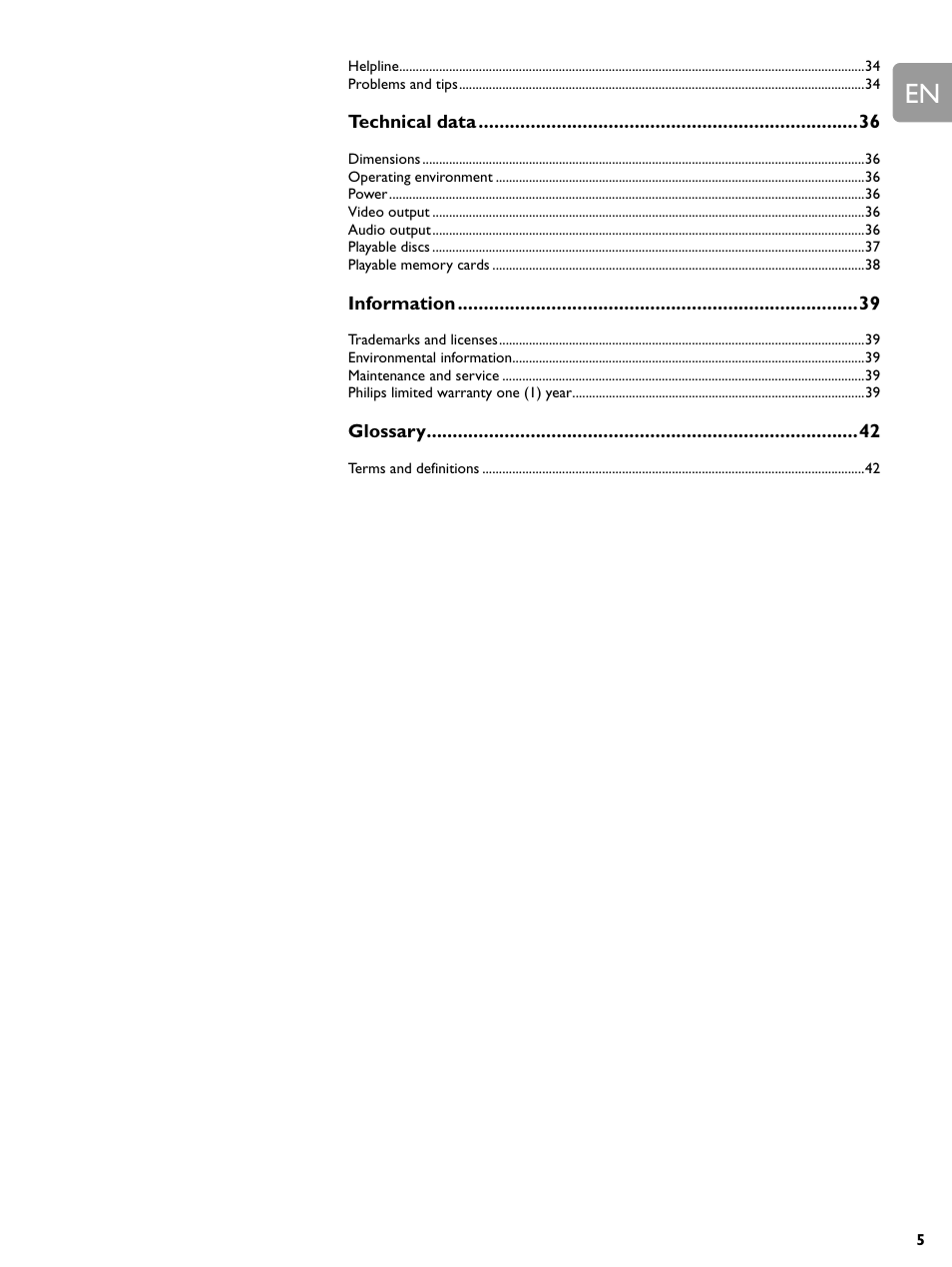 Philips BDP9000-37E User Manual | Page 5 / 69