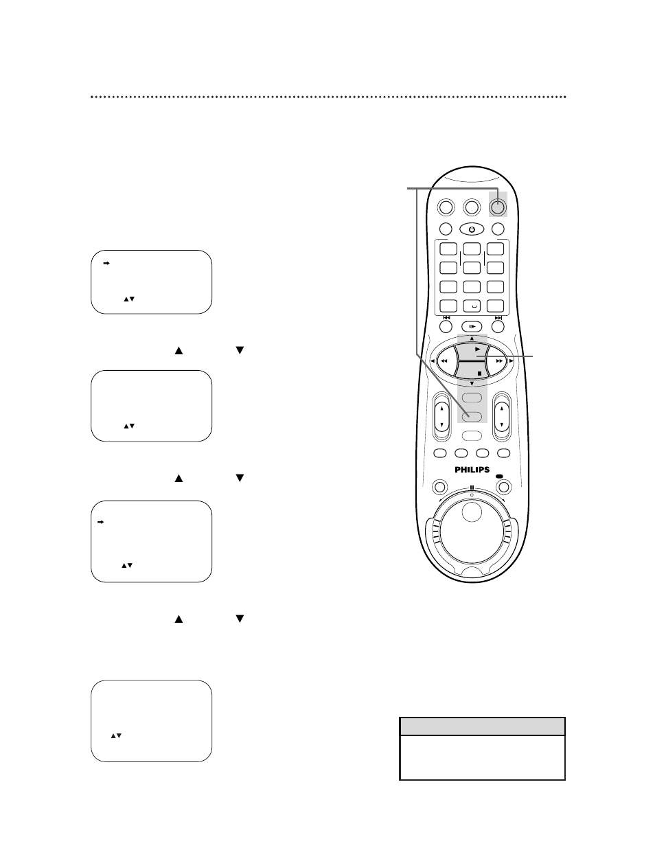 Setting the controller to operate a dbs 53, Instructions continue on page 54, Helpful hint | Philips VR1010BP99 User Manual | Page 53 / 83