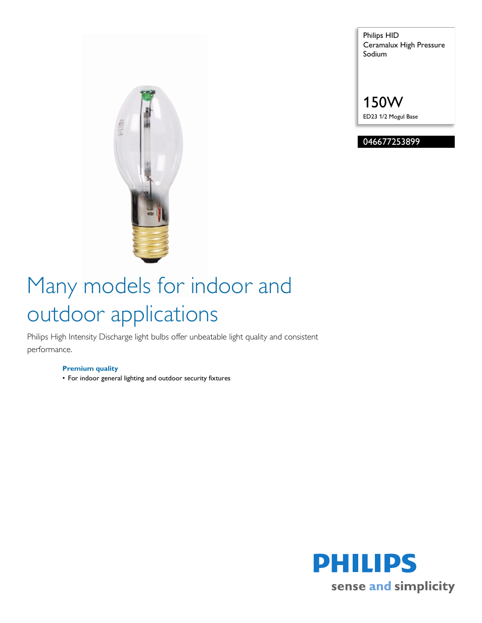 Philips 046677253899 User Manual | 2 pages