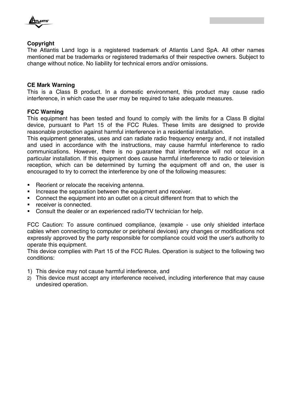 Atlantis Land A02-RA243-W54M_ME01 User Manual | Page 3 / 88