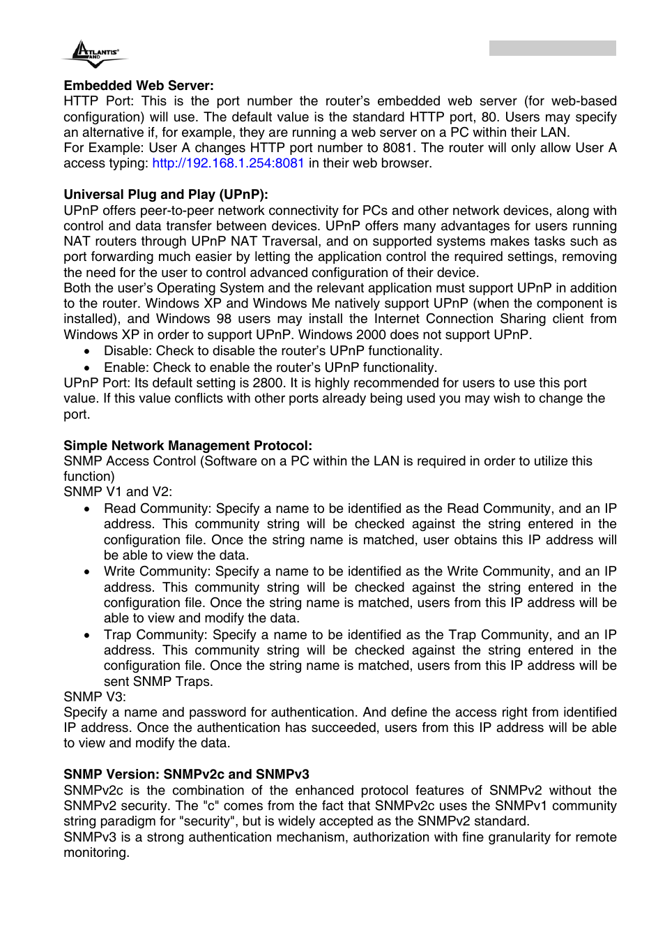 Atlantis Land A02-RA243-W54M_ME01 User Manual | Page 80 / 88