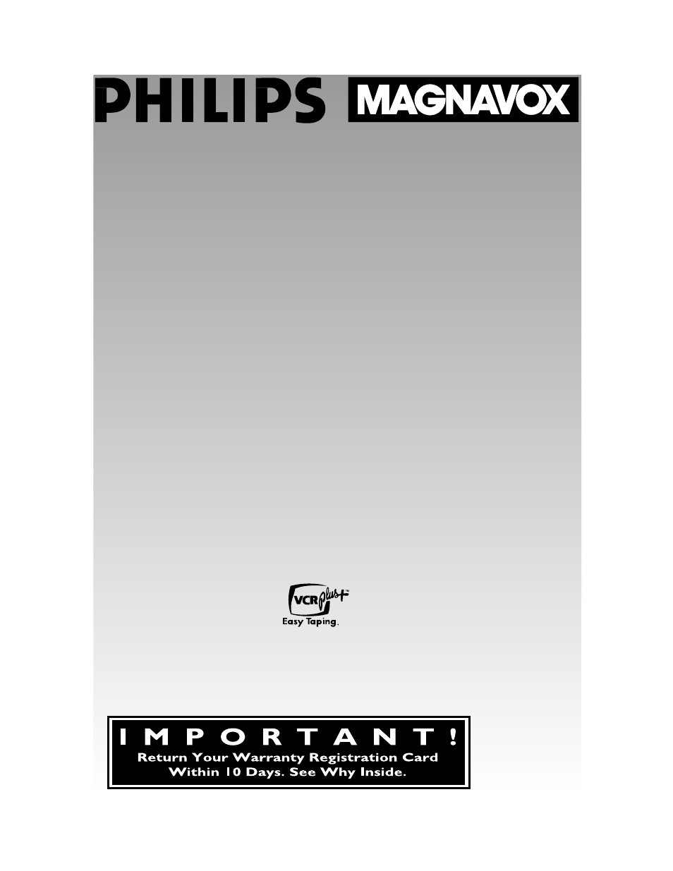 Philips VRX360AT User Manual | 56 pages