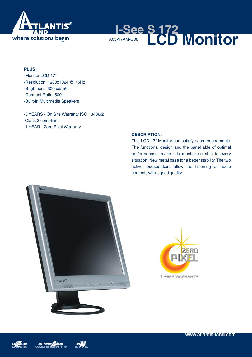 Atlantis Land A05-17AM-C06 User Manual | 2 pages