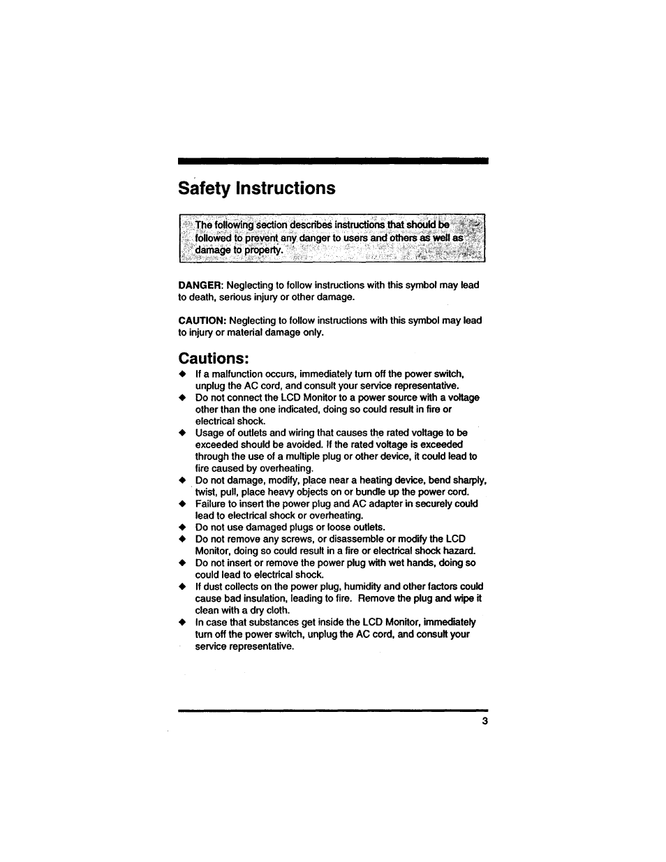 Cautions, Safety instructions | Philips 14L4521599 User Manual | Page 5 / 29