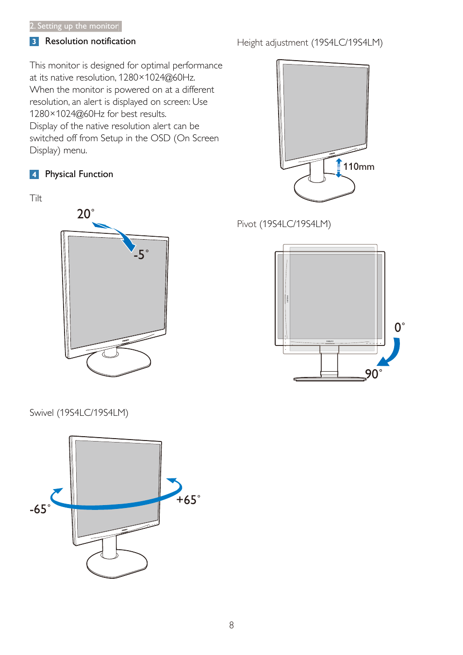 Philips 19S4LSB-27 User Manual | Page 10 / 54