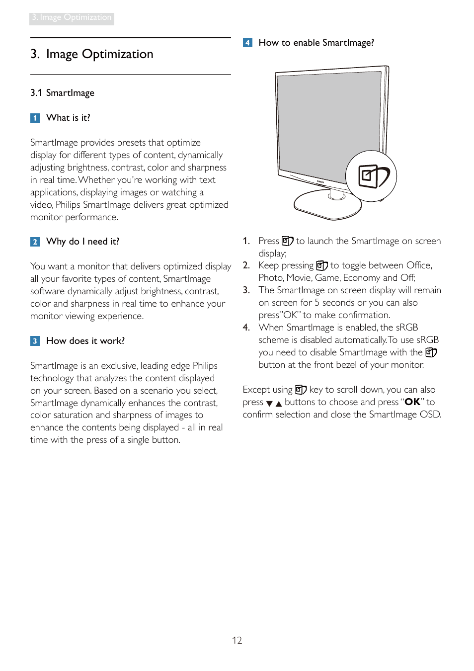 Image optimization | Philips 19S4LSB-27 User Manual | Page 14 / 54