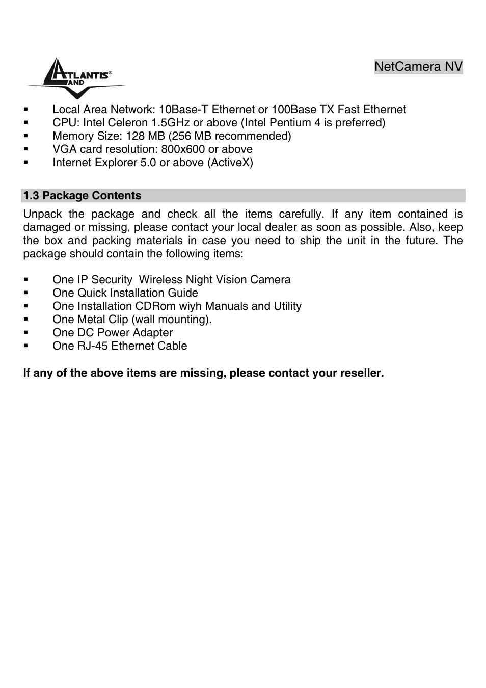 Atlantis Land A02-IPCAM3_ME01 User Manual | Page 10 / 79