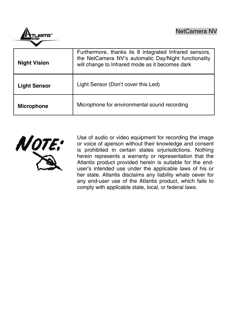 Atlantis Land A02-IPCAM3_ME01 User Manual | Page 13 / 79