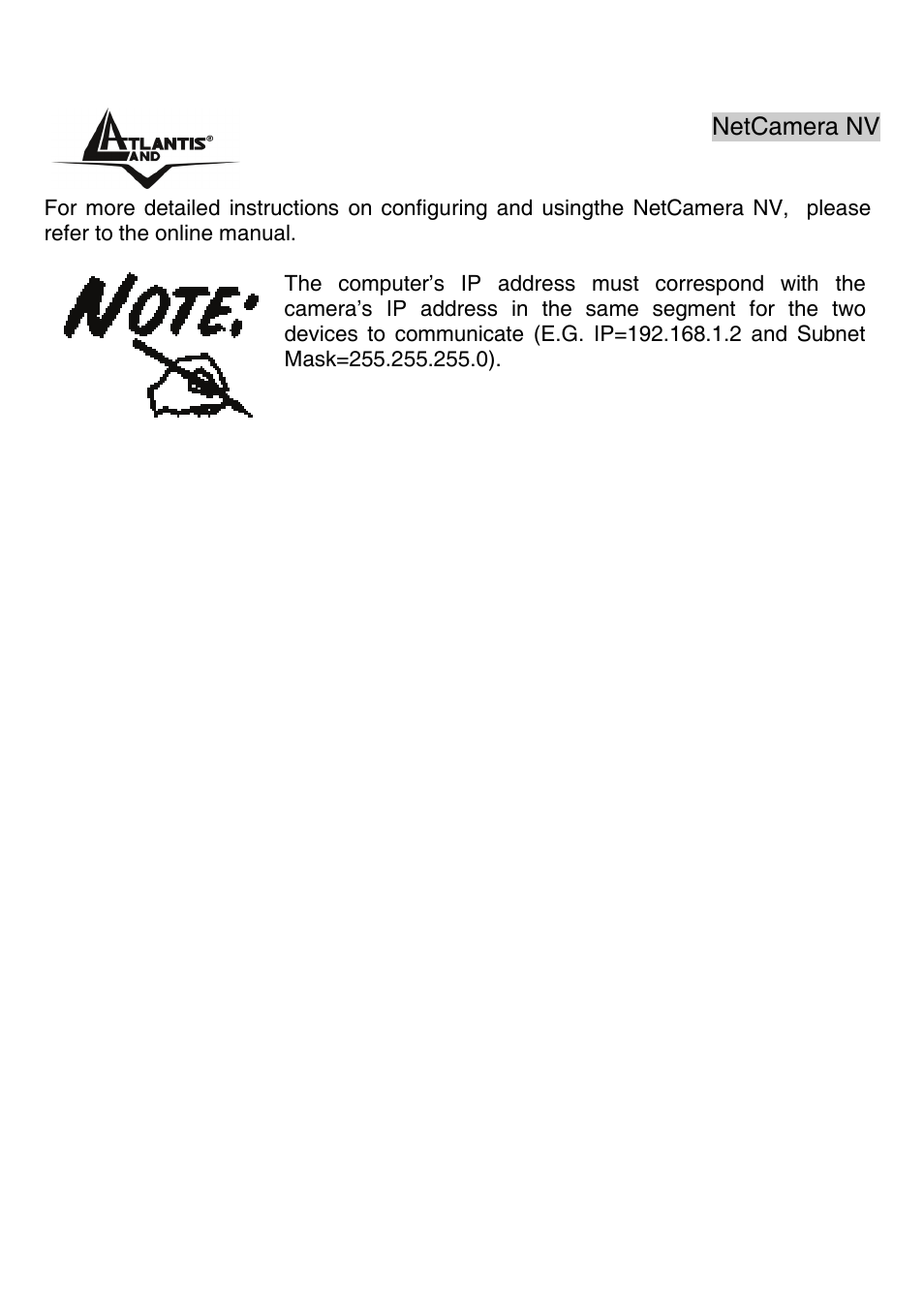 Atlantis Land A02-IPCAM3_ME01 User Manual | Page 23 / 79