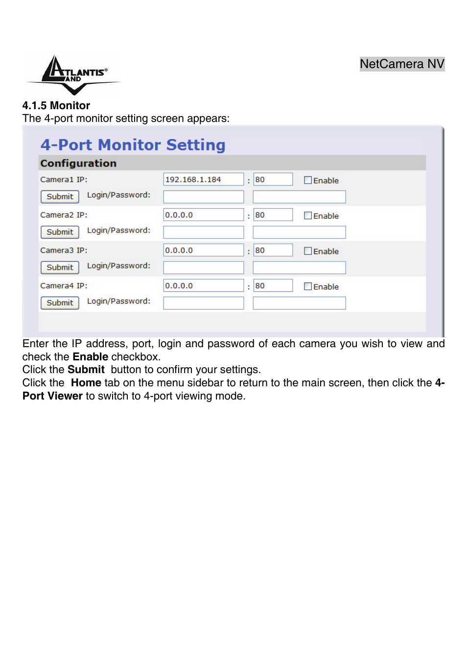 Atlantis Land A02-IPCAM3_ME01 User Manual | Page 41 / 79