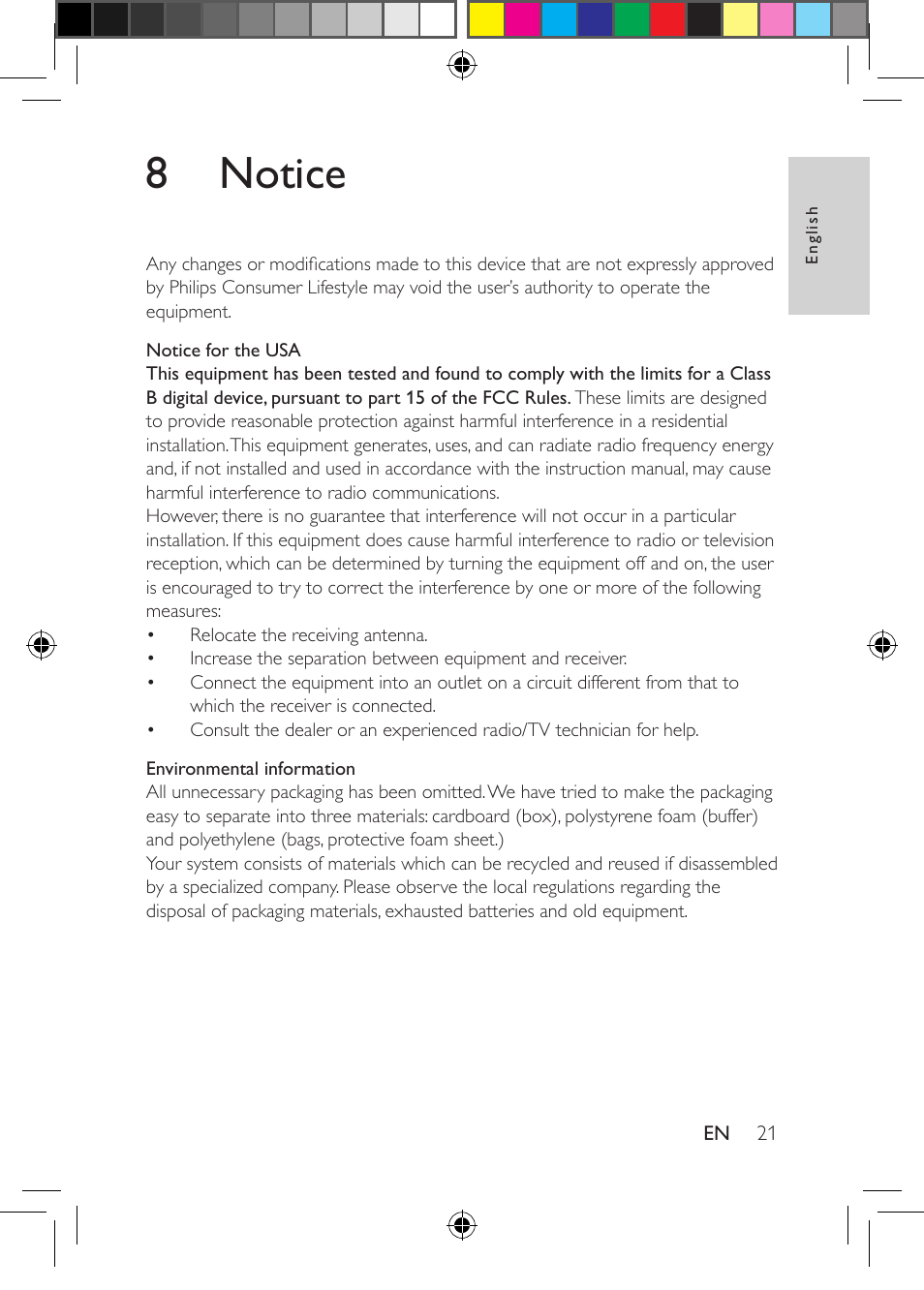 8 notice | Philips PD704-37 User Manual | Page 21 / 24