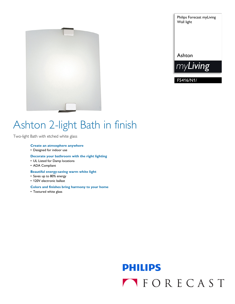 Philips F5416N1 User Manual | 2 pages