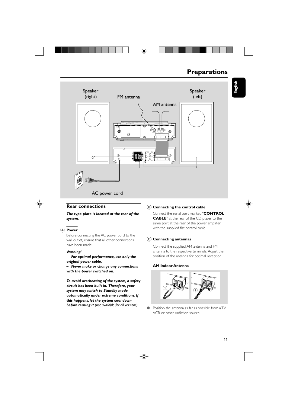 Preparations | Philips MCM704D-37 User Manual | Page 11 / 32