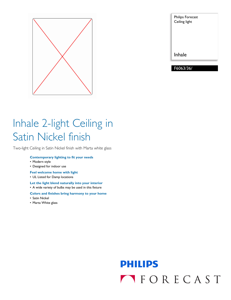 Philips F606336 User Manual | 2 pages
