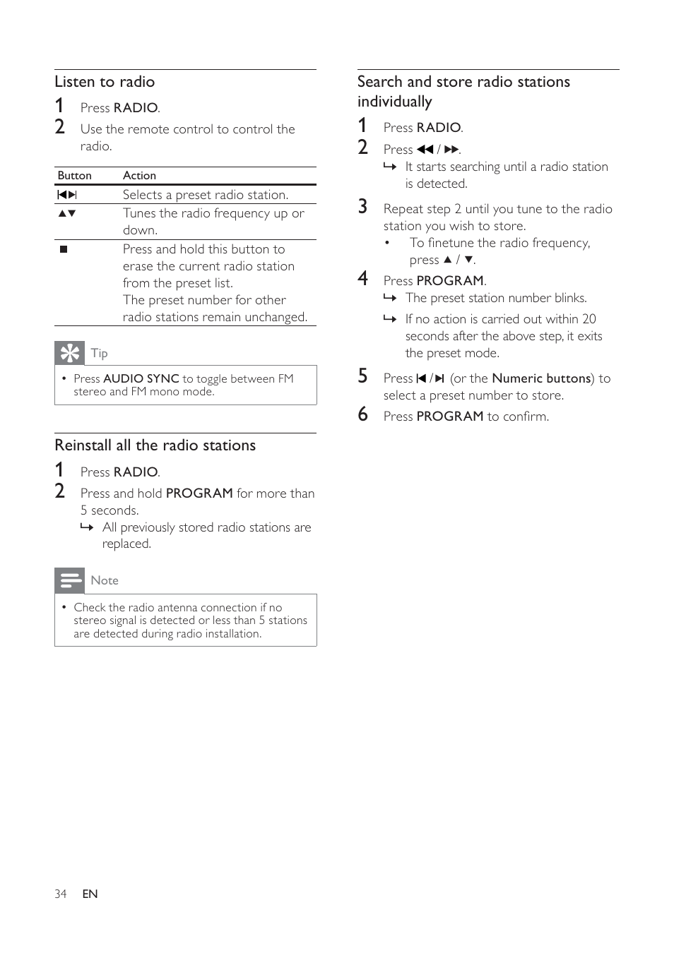 Philips HTS6120-37 User Manual | Page 34 / 52