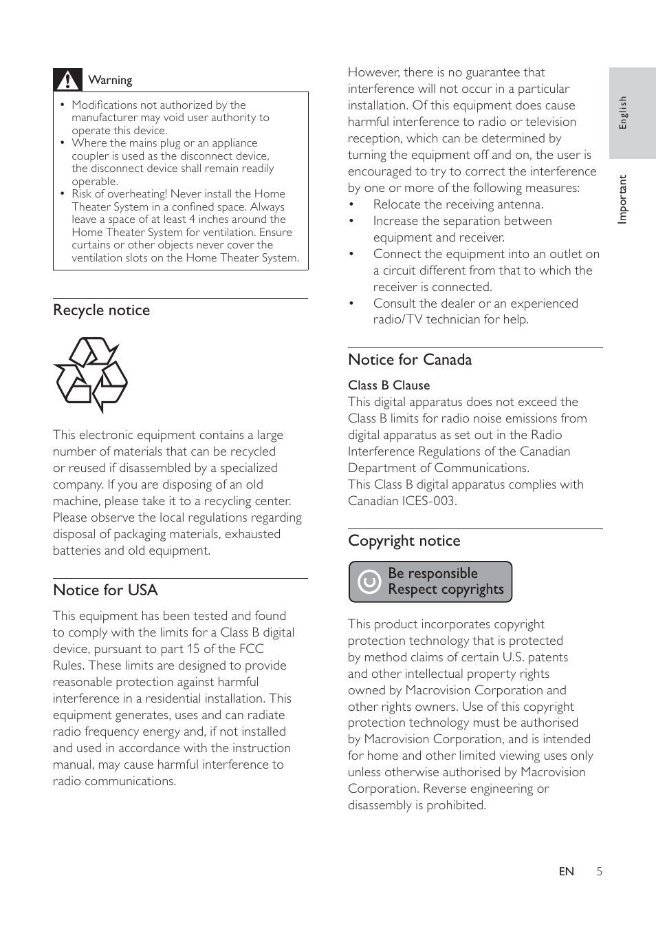 Philips HTS6120-37 User Manual | Page 5 / 52