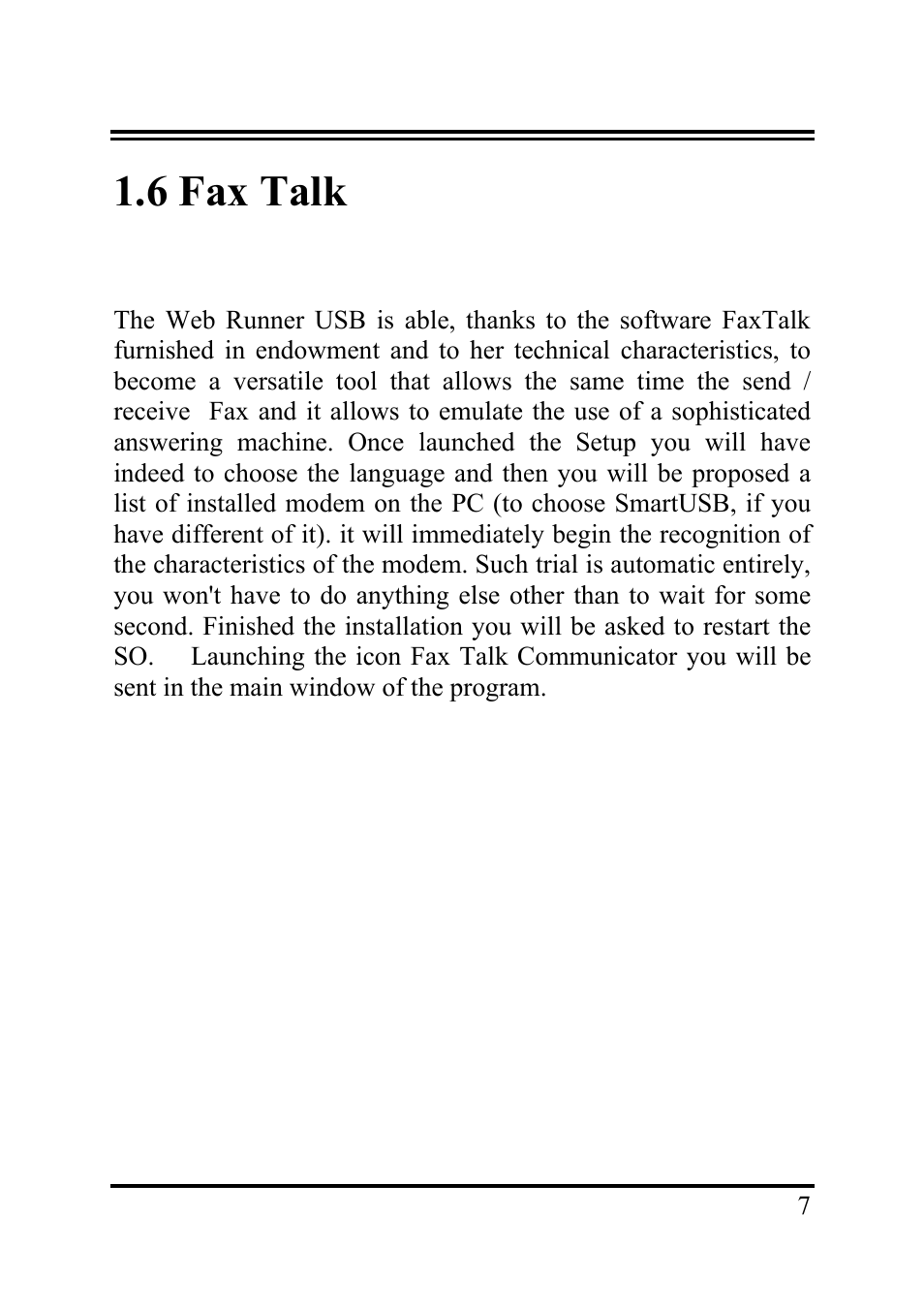 6 fax talk | Atlantis Land WEB RUNNER 56K V.90/V.92 User Manual | Page 11 / 14