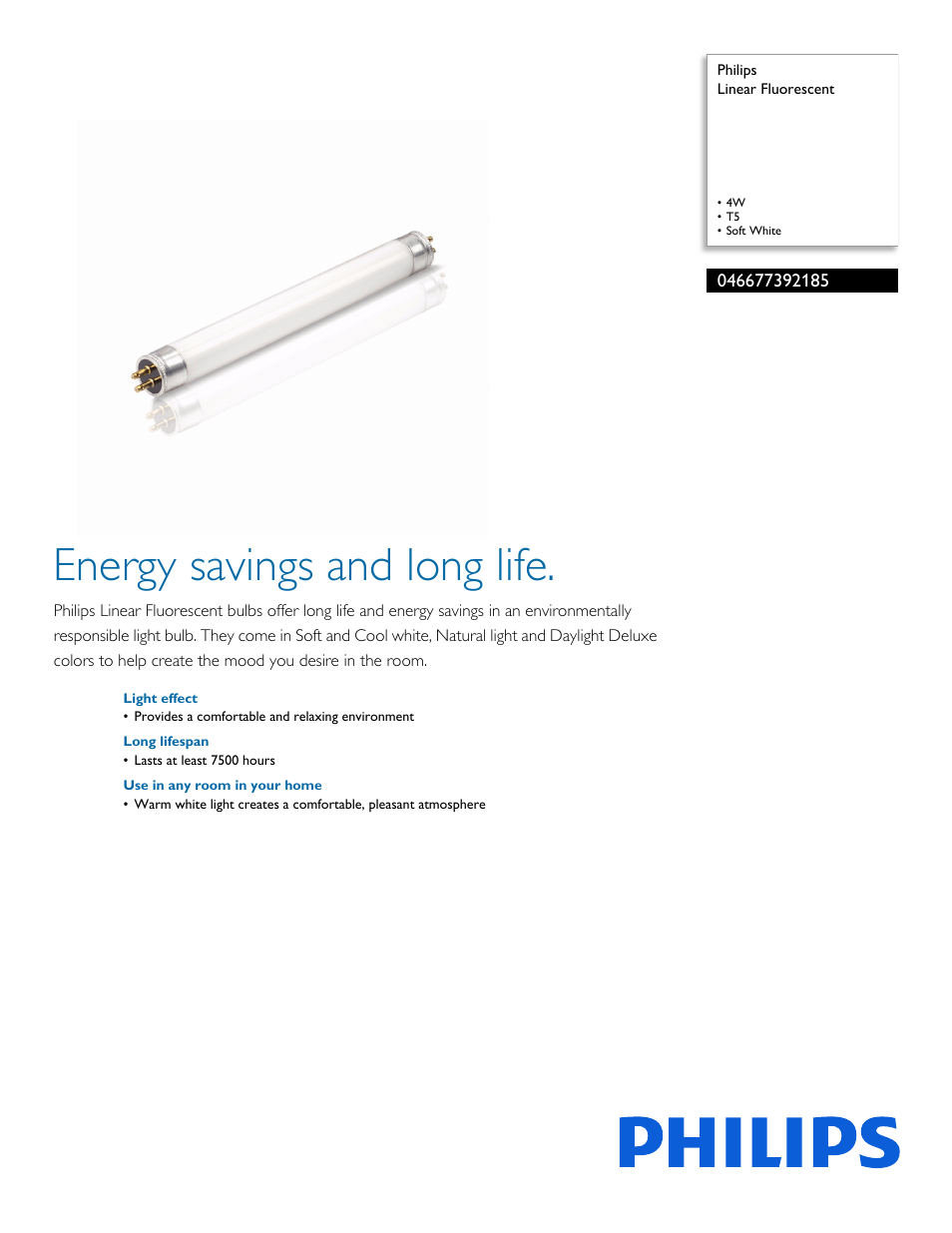 Philips 046677392185 User Manual | 2 pages