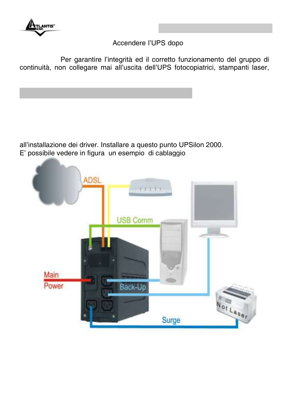 6 connessione pstn/ethernet ed usb, Onepower line interactive (it) | Atlantis Land OnePower Line Interactive UPS A03-P551 User Manual | Page 10 / 46
