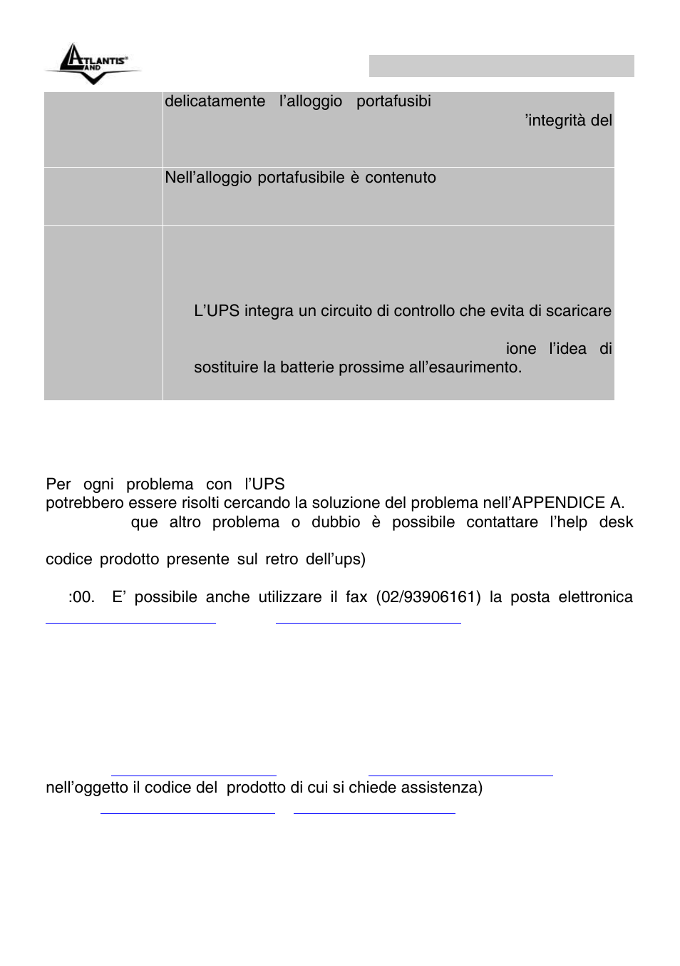 Appendice b: supporto offerto, Onepower line interactive (it) | Atlantis Land OnePower Line Interactive UPS A03-P551 User Manual | Page 17 / 46